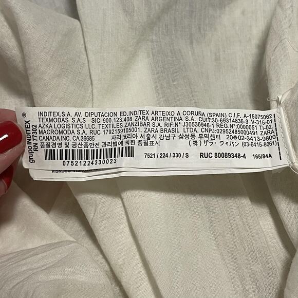 Zara Dress Womens Small Ivory Boho Crochet Halter Maxi Paisley Floral Summer NWT - Picture 10 of 16